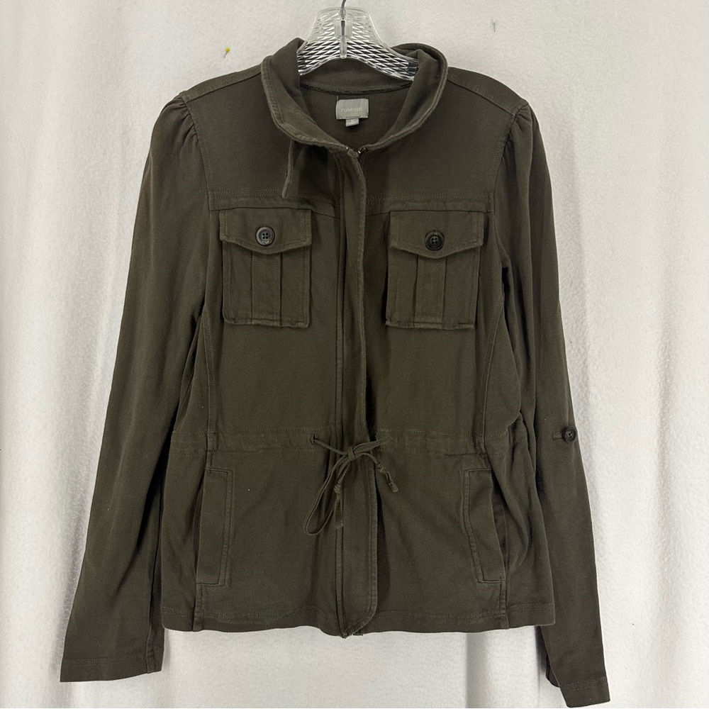 Rubbish Cargo Hooded Jacket‎ Military Womens Medium Green